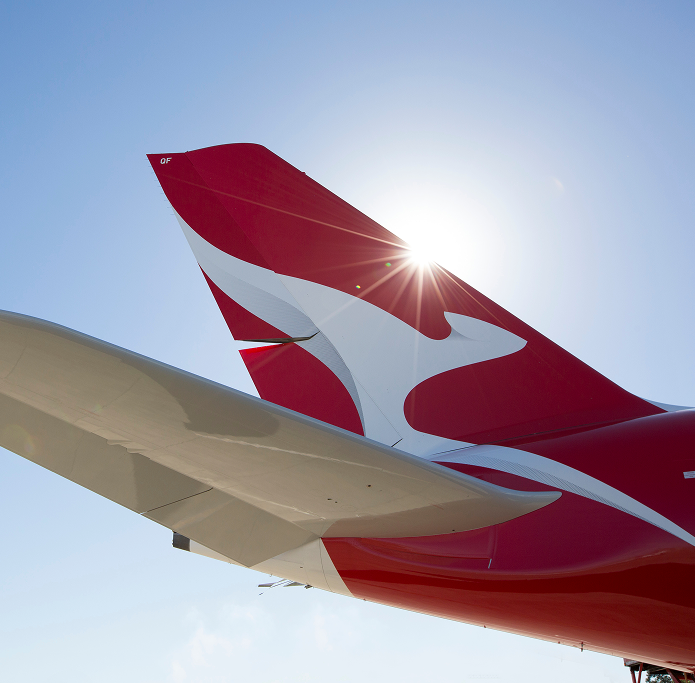 Qantas plane tail